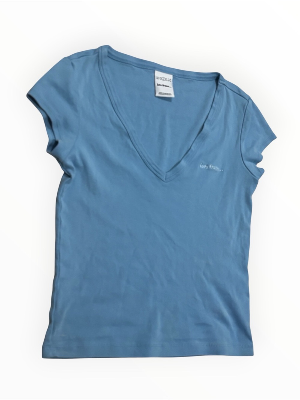 iets frans... powder blue baby V-neck t-shirt small